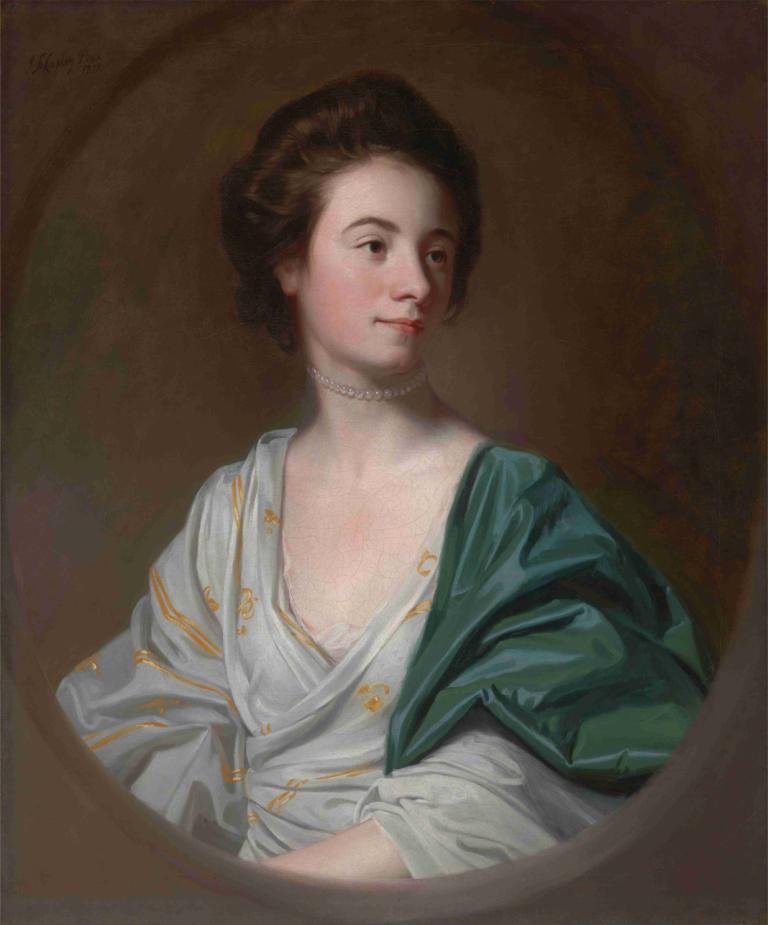 Mrs. Robert Hyde,Fru Robert Hyde,John Singleton Copley,Oljemålning,Oljemålning, 1 tjej, solo, Smycken