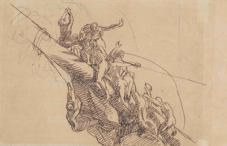 Study for 'The Defeat of the Floating Batteries at Gibraltar'