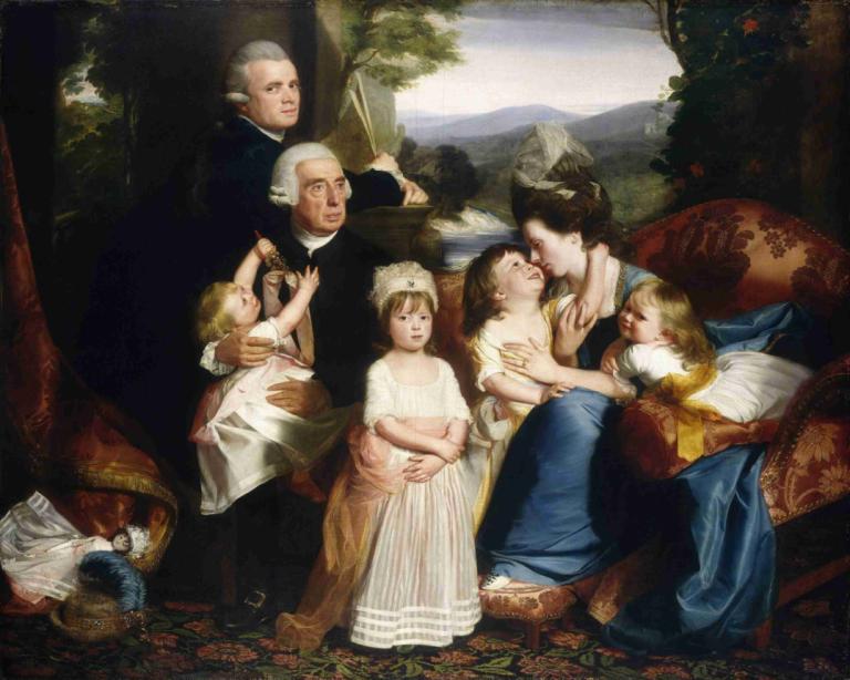 The Copley Family,Rodina Copleyových,John Singleton Copley,Olejomalba,Olejomalba, parodie na výtvarné umění