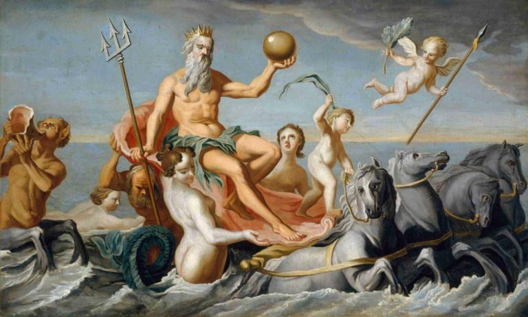 The Return of Neptune,Návrat Neptuna,John Singleton Copley,Olejomalba,Olejomalba, parodie na výtvarné umění