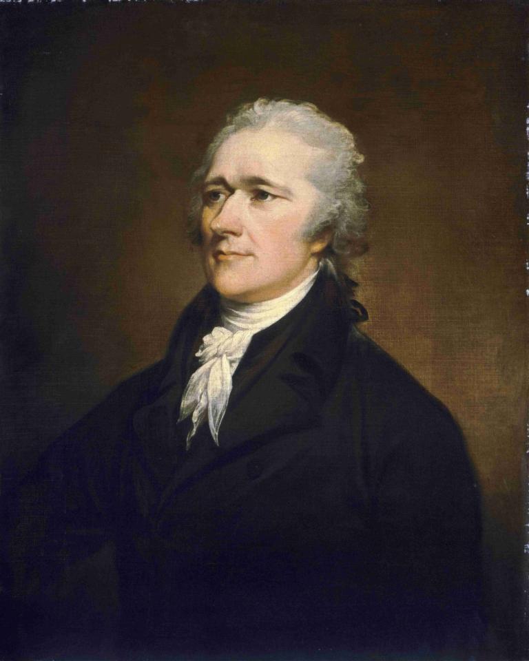 Alexander Hamilton,John Trumbull,Yağlı boya,Yağlı boya, solo, erkek odak, 1 oğlan, askot, gerçekçi, üst vücut