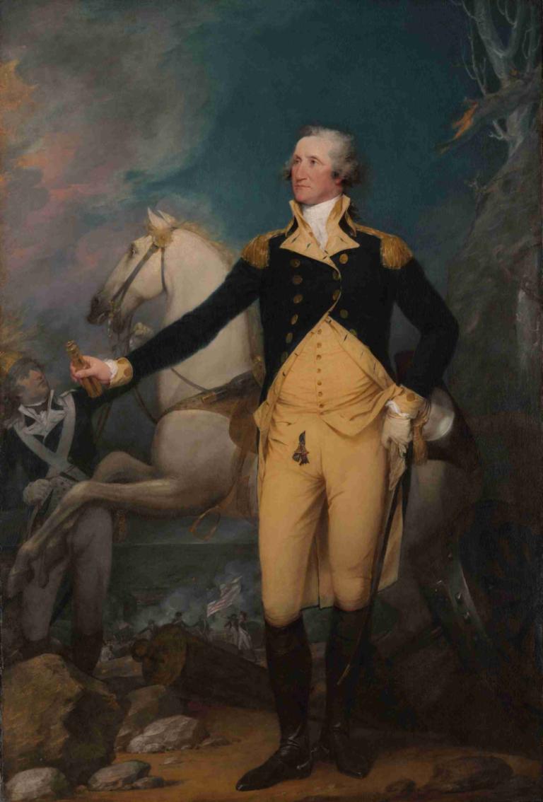 General George Washington at Trenton,Le général George Washington à Trenton,John Trumbull,Peinture à l'huile