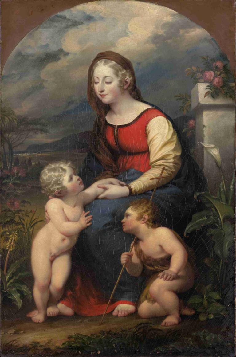 Madonna and Child with St. John the Baptist,Madonna dan Anak dengan Santo Yohanes Pembaptis,John Trumbull