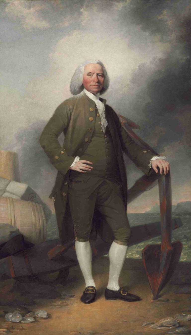 Patrick Tracy,John Trumbull,Oljemaleri,Oljemaleri, 1 gutt, mannlig fokus, solo, hånden på hoften, ansiktshår