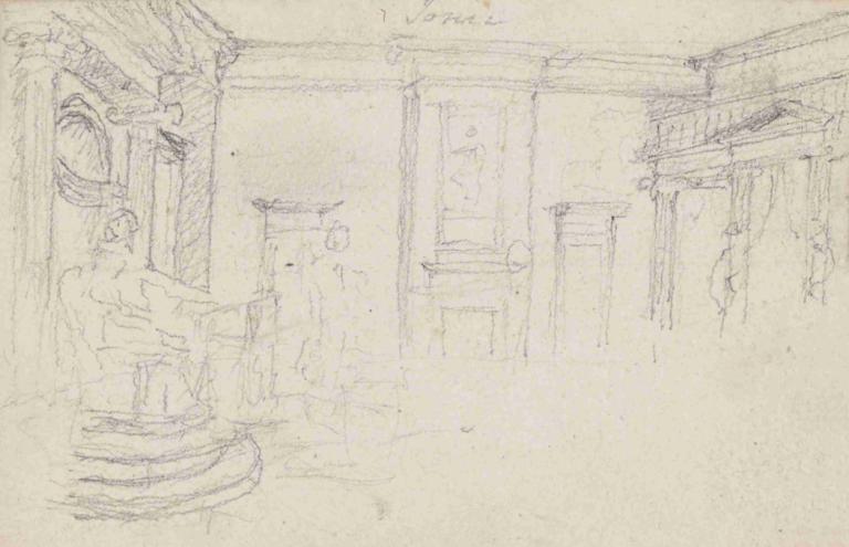 Sketch for the Interior of the Maryland State House, Annapolis,Maryland Eyalet Binası'nın İç Mekan Taslağı