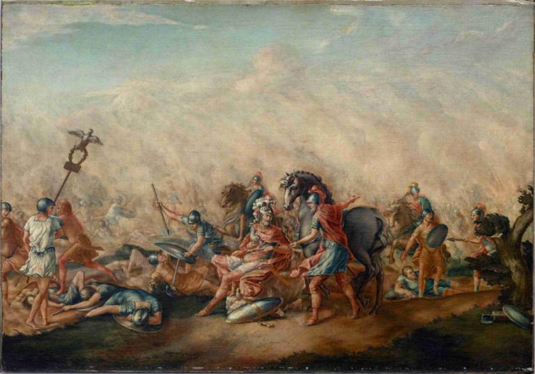 The Death of Paulus Aemilius at the Battle of Cannae,Smrt Paula Aemilia v bitvě u Cannae,John Trumbull