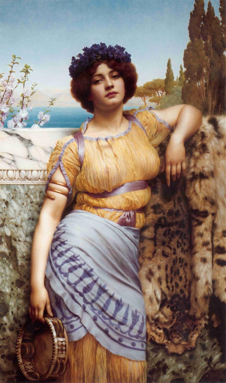 Ionian dancing girl,Ιόνιο κορίτσι που χορεύει,John William Godward,Ελαιογραφία,Ελαιογραφία