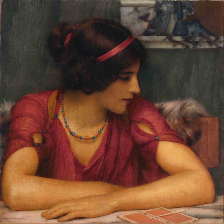 The Letter [A Classical Maiden],Bức thư [Cô gái cổ điển],John William Godward,John William Goldward.