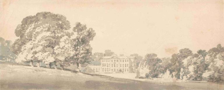 A Three Storied Georgian House in a Park,Joseph Mallord William Turner,Copperplate Etching