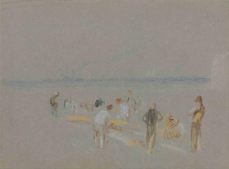 Cricket on the Goodwin Sands,グッドウィン・サンズでのクリケット,Joseph Mallord William Turner,ジョセフ・マロード・ウィリアム・ターナー,油絵,油絵