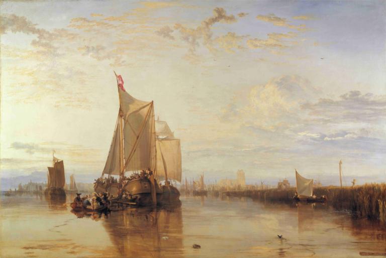 Dort or Dordrecht- The Dort Packet-Boat from Rotterdam Becalmed,Joseph Mallord William Turner,Oil Painting