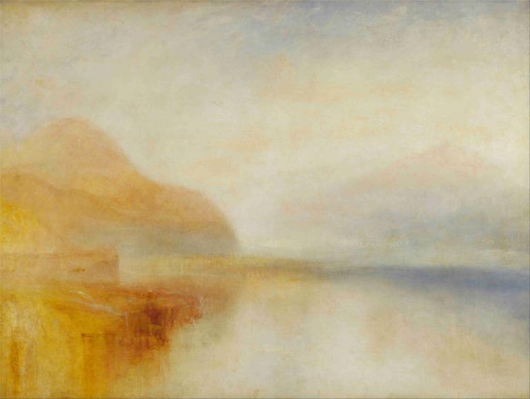 Inverary Pier, Loch Fyne- Morning,Joseph Mallord William Turner,Oil Painting,Oil Painting, no humans, scenery