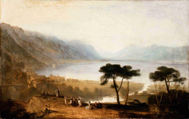 Lake of Geneva from Montreux,Il lago di Ginevra da Montreux,Joseph Mallord William Turner,Pittura ad olio