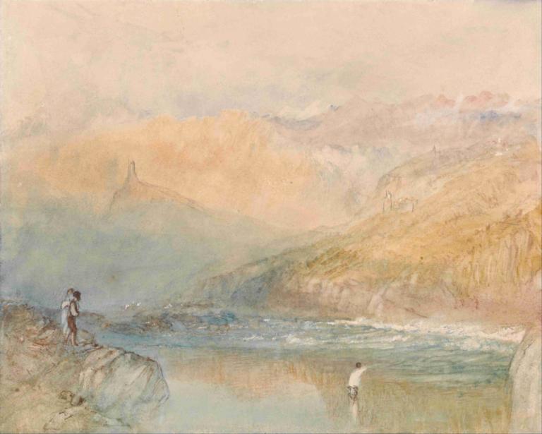 On the Mosell, Near Traben Trarbach,Na reki Mosell, blizu Trabena Trarbach,Joseph Mallord William Turner