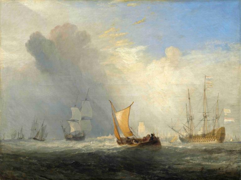 Rotterdam Ferry-Boat,Rotterdamský trajektový člun,Joseph Mallord William Turner,Olejomalba,Olejomalba