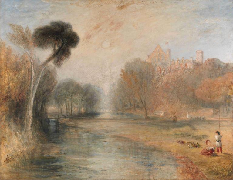 Schloss Rosenau, Coburg,Zámek Rosenau, Coburg,Joseph Mallord William Turner,Olejomalba,Olejomalba, strom