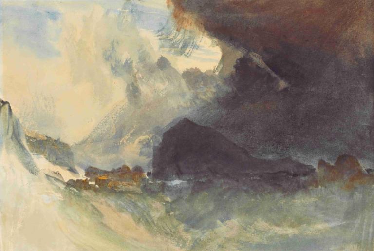 The Mewstone, Devon,Мьюстоун, Девон,Joseph Mallord William Turner,Джозеф Мэллорд Уильям Тернер,Картина Маслом