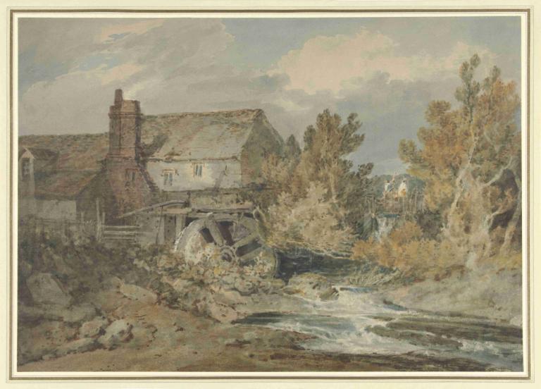 Watermill near a Flowing Brook,Водяная мельница у проточного ручья,Joseph Mallord William Turner