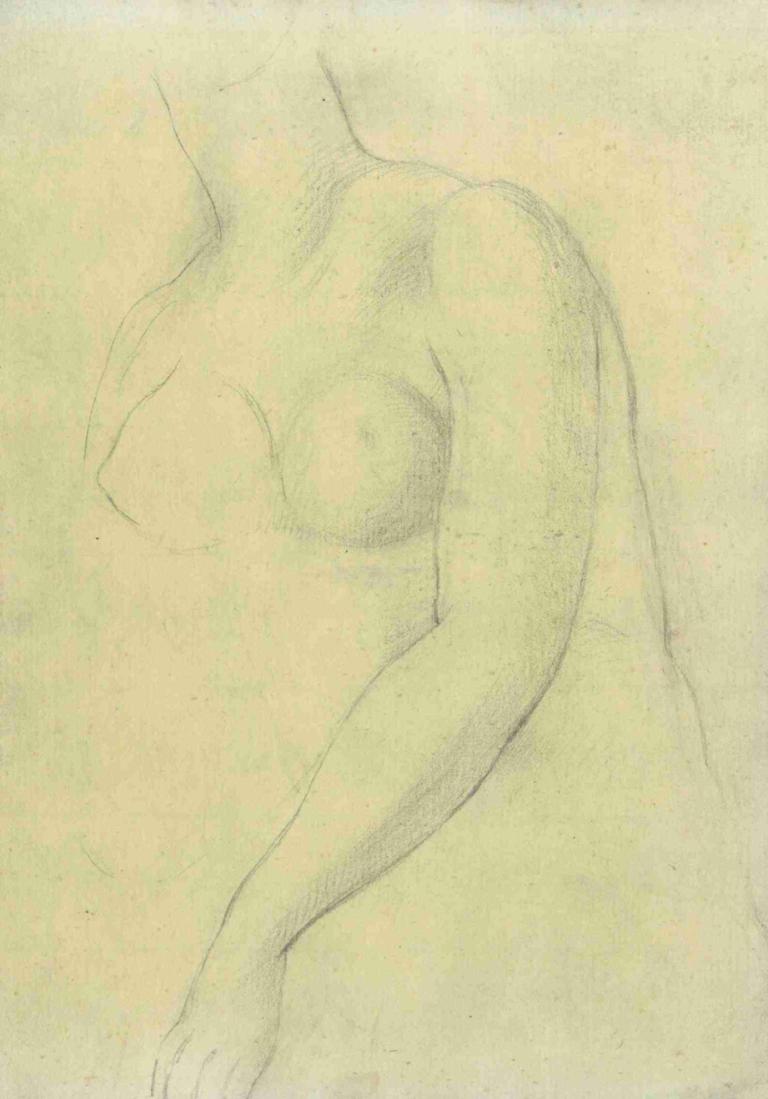 Sketch of a Female Nude Resembling the Medici Venus,类似美第奇维纳斯的女性裸体素描,Joseph Wright of Derby,德比的约瑟夫-赖特,素描,素描