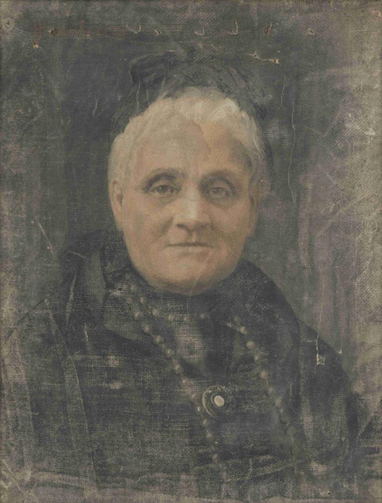 Portrait of a woman,Porträtt av en kvinna,Jozef Hanula,Oljemålning,Oljemålning, solo, 1 pojke, manligt fokus