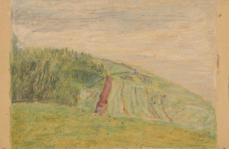 Study Of Spiš Landscape,Spiš Peyzaj Çalışması,Jozef Hanula,Yağlı boya,Yağlı boya, 1kız, açık havada, solo