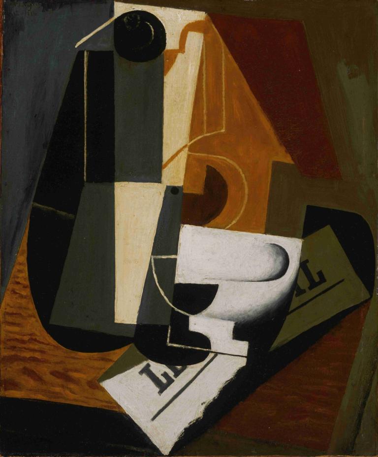 Coffeepot,Juan Gris,Oil Painting,Oil Painting, no humans, still life, shadow