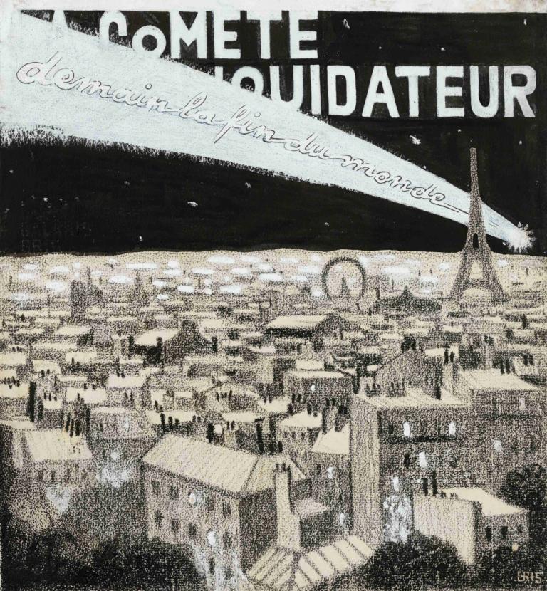 La Comète Liquidateur,La Comète Likvidator,Juan Gris,Illustration,Illustration, engelsk text, svartvit