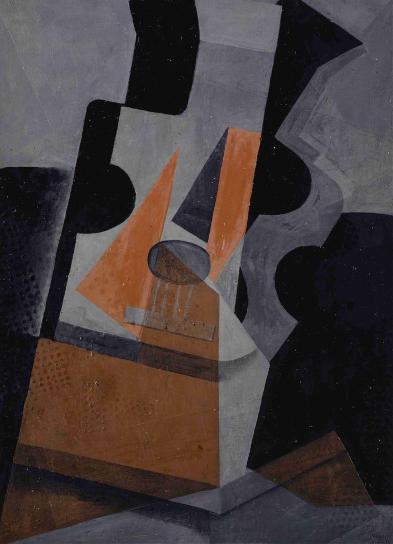 The Guitar (Still Life with Guitar),Gitarr (stilleben med gitarr),Juan Gris,Oljemålning,Oljemålning