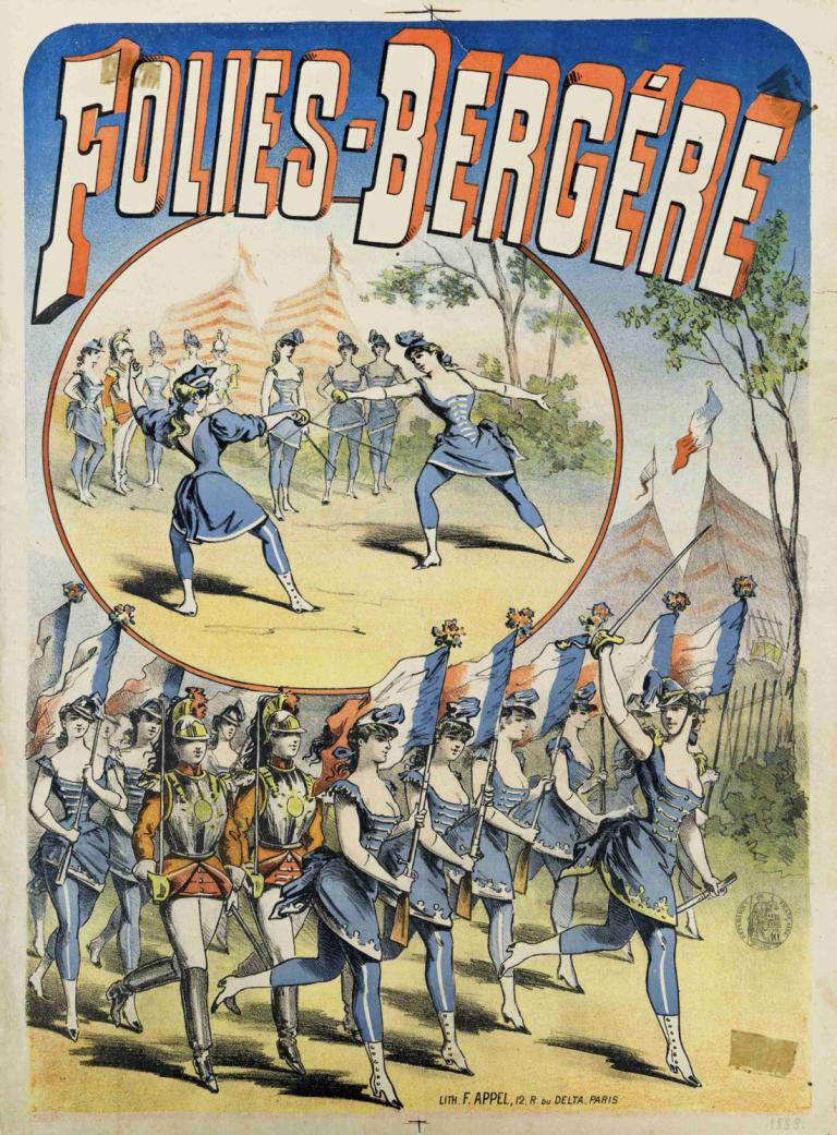 Folies-Bergère,Jules Chéret,Illustration,Illustration, parodi, 6+ pojkar, flera pojkar, konstparodi