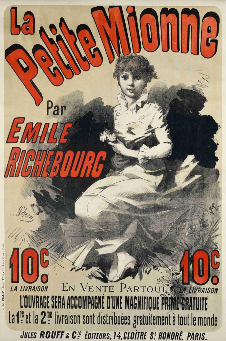 La Petite Mionne Par Emile Richebourg,La Petite Mionne av Emile Richebourg,Jules Chéret,Illustration