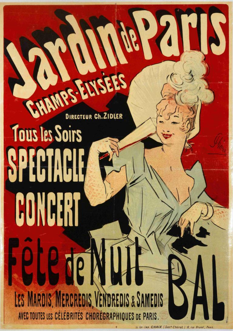 Tous Les Soirs Spectacle Concert,Elke Avond Show Concert,Jules Chéret,Illustratie,Illustratie, Engelse tekst