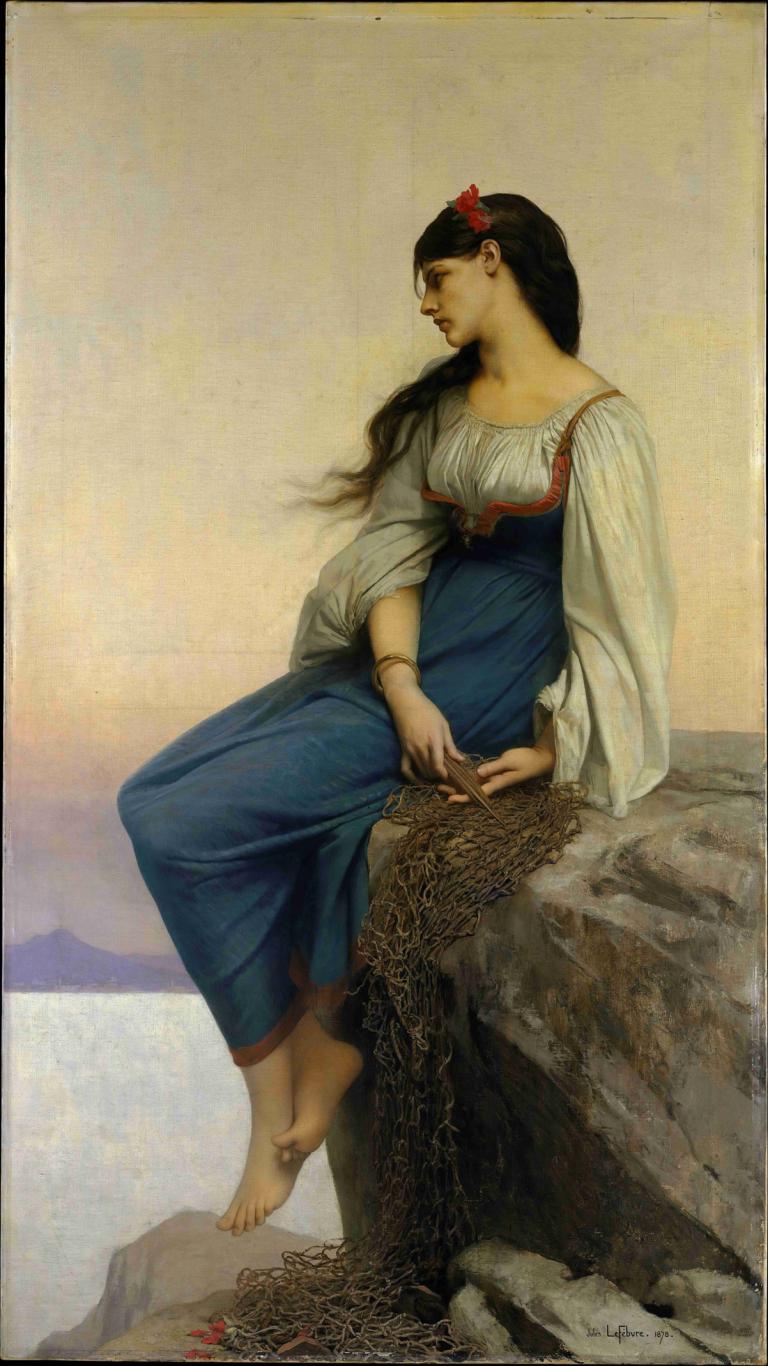 Graziella,Jules Joseph Lefebvre,Pictura in ulei,Pictura in ulei, 1 fata, parodie artistică, solo, desculț