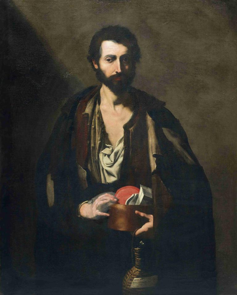 A philosopher with a wine flask,Jusepe de Ribera,Oil Painting,Oil Painting, male focus, solo, 1boy