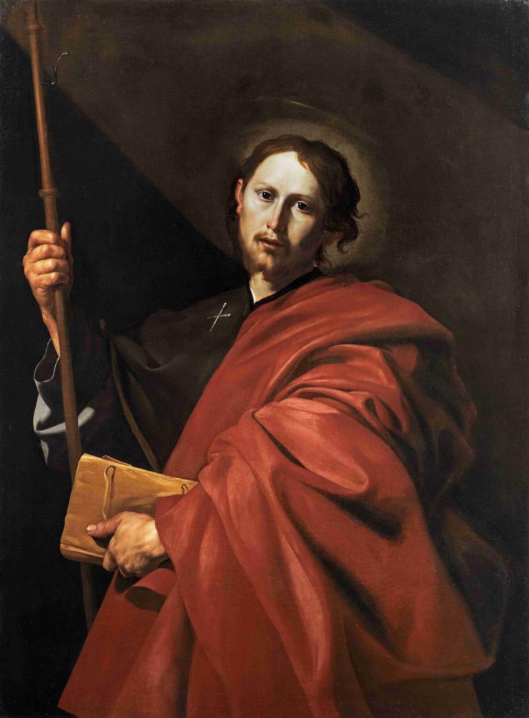 Saint James the Greater,Jusepe de Ribera,Oil Painting,Oil Painting, solo, male focus, 1boy, fine art parody