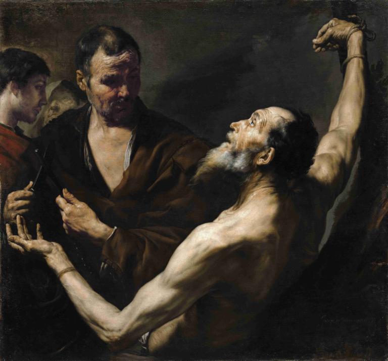 The Martyrdom of Saint Bartholomew,Den helige Bartolomeus martyrdöd,Jusepe de Ribera,Oljemålning,Oljemålning