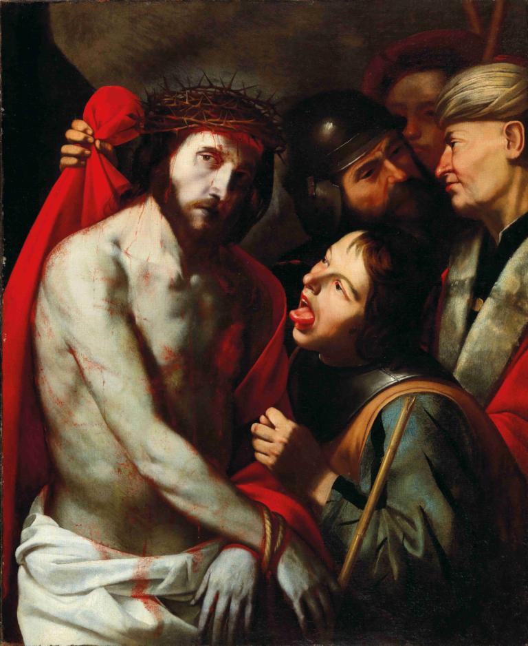 The Mocking of Christ,Hånet mot Kristus,Jusepe de Ribera,Oljemålning,Oljemålning, flera pojkar, konstparodi