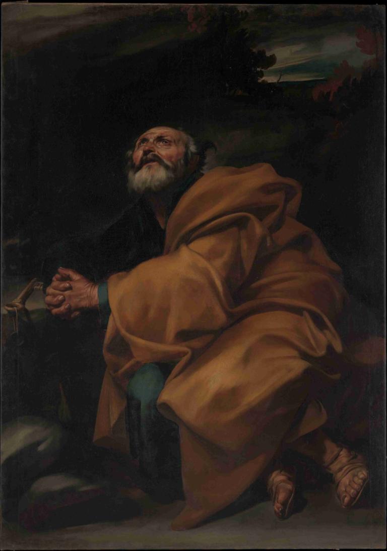 The Tears of Saint Peter,Sankt Petrus tårar,Jusepe de Ribera,Oljemålning,Oljemålning, gammal, 1 pojke