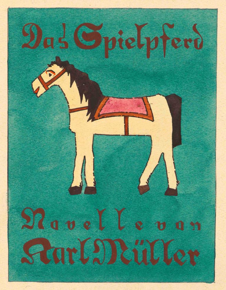 Das Spielpferd Novelle von Karl Müller,斯皮爾普費爾德·諾維爾·馮·卡爾·米勒,Karl Wiener,卡爾·維納,插畫,插畫, 馬, 新年快樂, 新年, 沒有人類, 獨奏, 騎術