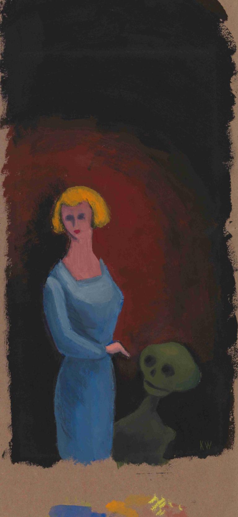 Ohne Titel (Frau mit Tod),Χωρίς τίτλο (Γυναίκα με το θάνατο),Karl Wiener,Εικονογράφηση,Εικονογράφηση