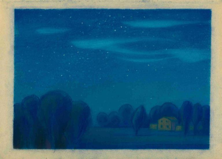 Ohne Titel VII,Karl Wiener,Illustration,Illustration, night, sky, star (sky), night sky, starry sky