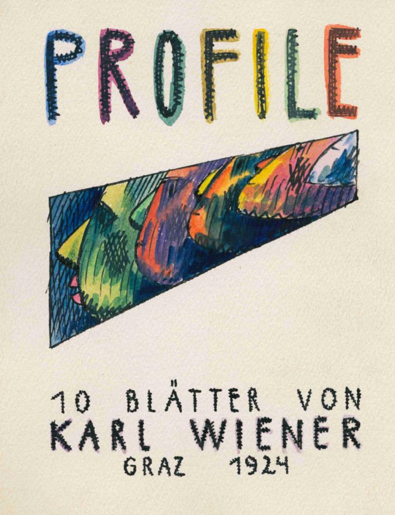 Profile, 10 Blätter, Graz,個人資料，10 Bläter，格拉茨,Karl Wiener,卡爾·維納,插畫,插畫, 沒有人類, 文字焦點, 傳統媒體, 簡單的背景, 白色背景, 覆蓋, 版權名稱