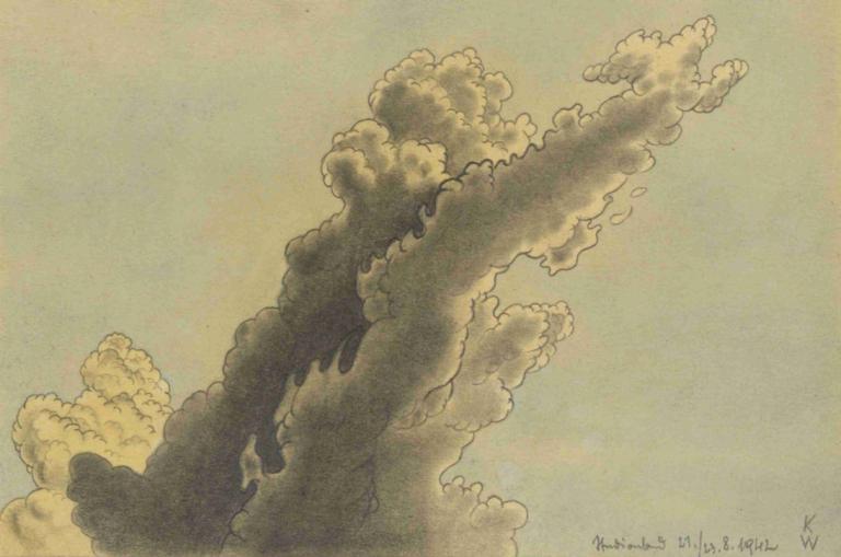 Wolken,Skyer,Karl Wiener,Illustration,Illustration, Sky, ingen mennesker, himmel, dateret, Underskrift