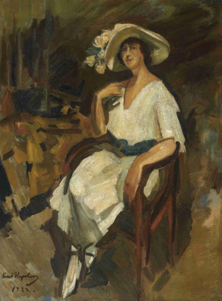 Portrait Of Madame Maria Rubin,Portret van mevrouw Maria Rubin,Konstantin Alexeevich Korovin