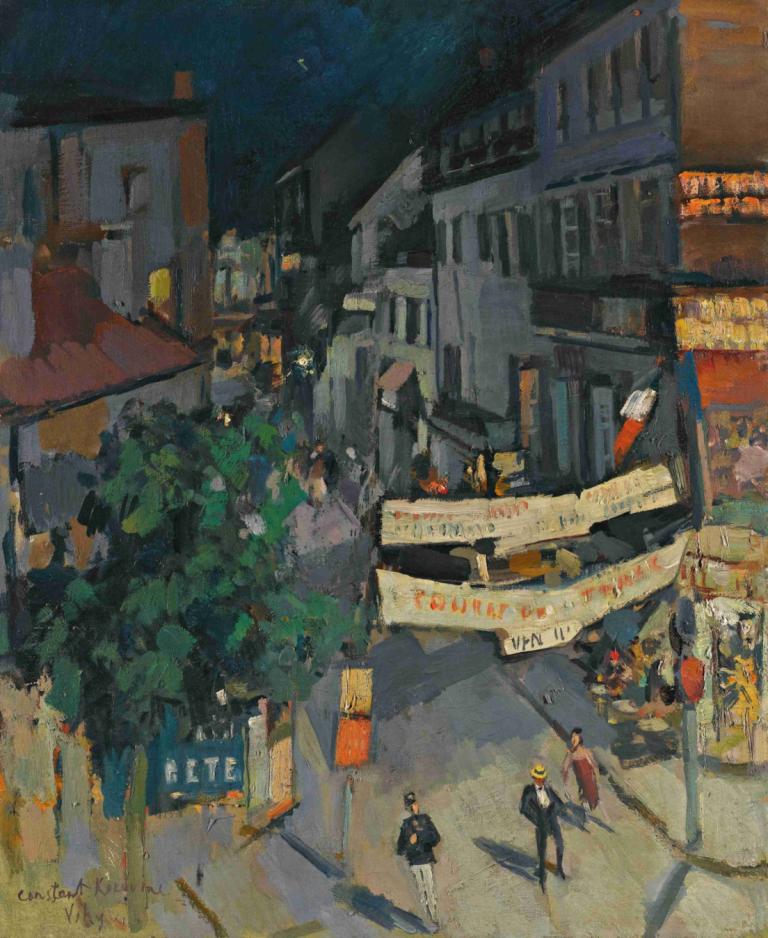 Vichy At Night,Vichy bij nacht,Konstantin Alexeevich Korovin,Konstantin Aleksejevitsj Korovin,Olieverf