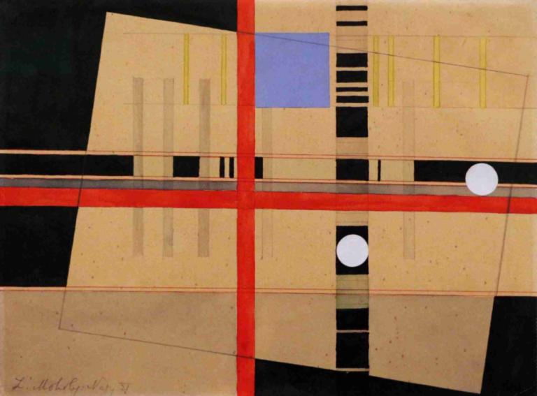 Croce rossa e palle bianche,Rdeči križ in bele kroglice,László Moholy-Nagy,Ilustracija,Ilustracija