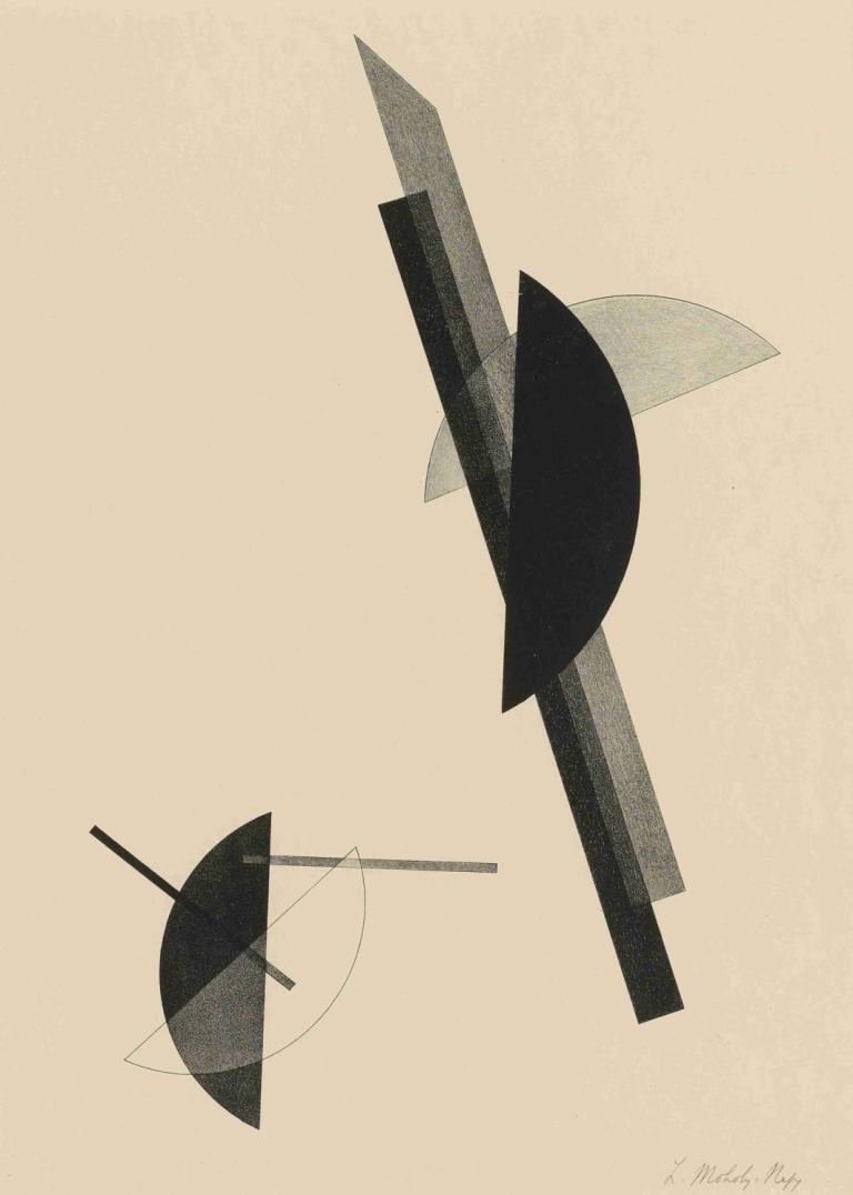 Kestnermappe; Komposition (One Plate) (Passuth 125),László Moholy-Nagy,Illustration,Illustration, no humans