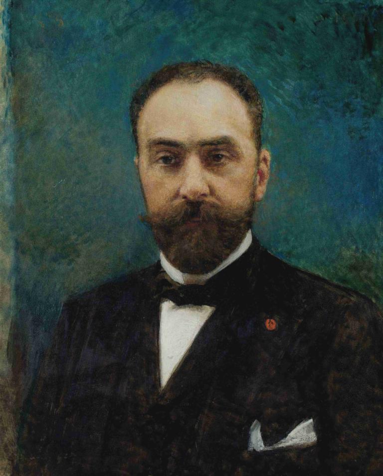 Charles Ephrussi,Léon Bonnat,Oljna slika,Oljna slika, 1 fant, moški fokus, solo, metuljček, obrazne dlake