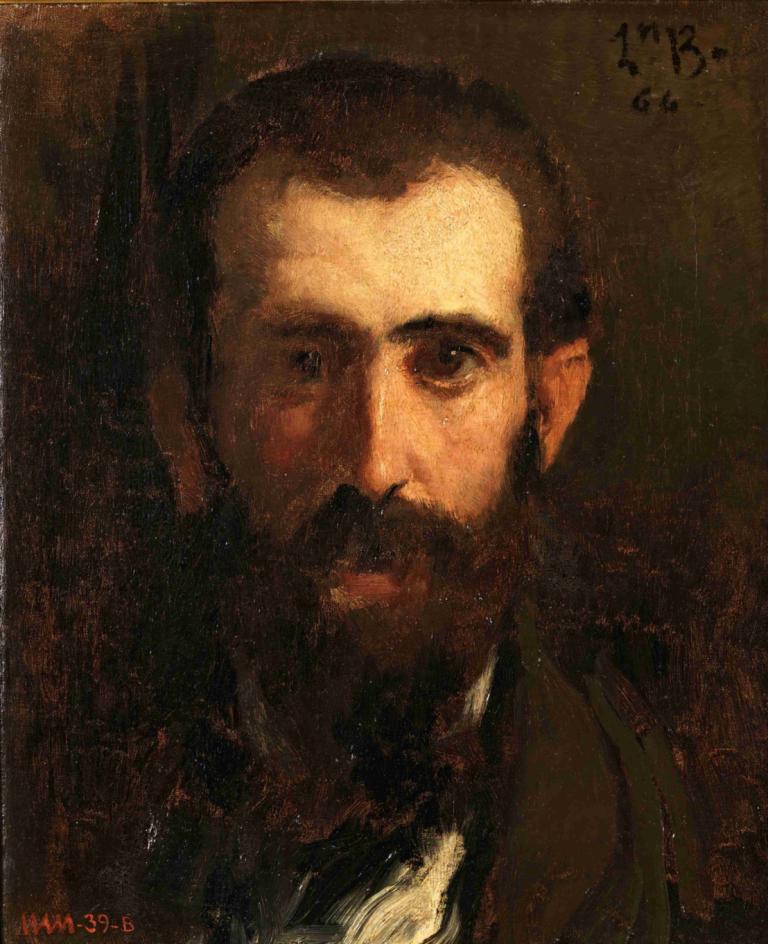 El pintor Ceferino Araujo Sánchez,画家セフェリーノ・アラウージョ・サンチェス,Léon Bonnat,レオン・ボナ,油絵,油絵, 男の子1名, 男性の焦点, ソロ, 顔の毛, あごひげ