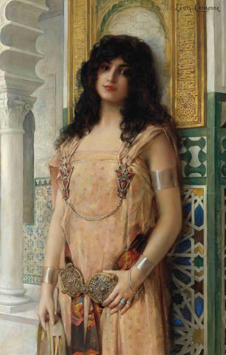 An Eastern Beauty,Una bellezza orientale,Léon François Comerre,Pittura ad olio,Pittura ad olio, 1 ragazza