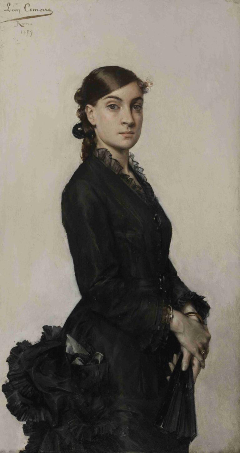 Portrait de Jacqueline Comerre-Paton en robe noire,Ritratto di Jacqueline Comerre-Paton in abito nero